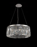 ZOS7087 Zosma Small Pendant 8 Light in a Polished Chrome Finish and Clear Crystal