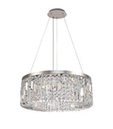 ZOS7087 Zosma Small Pendant 8 Light in a Polished Chrome Finish and Clear Crystal