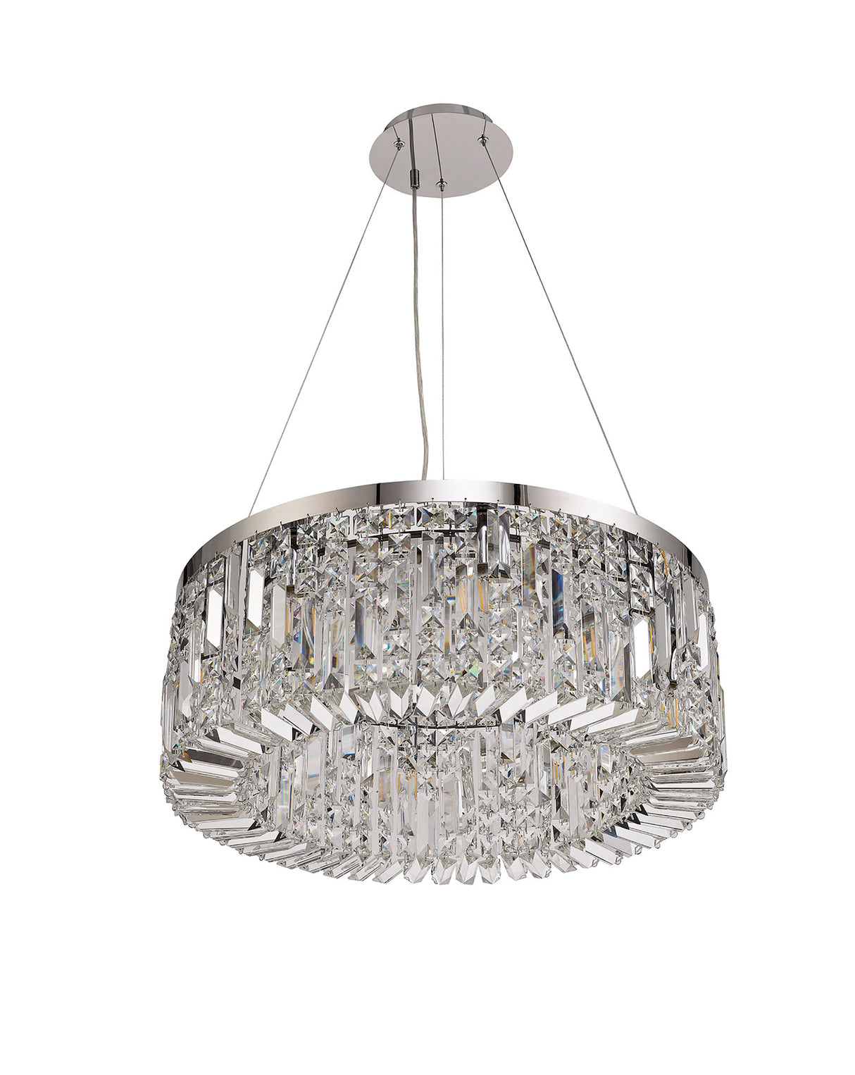 ZOS7087 Zosma Small Pendant 8 Light in a Polished Chrome Finish and Clear Crystal