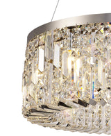 ZOS7087 Zosma Small Pendant 8 Light in a Polished Chrome Finish and Clear Crystal