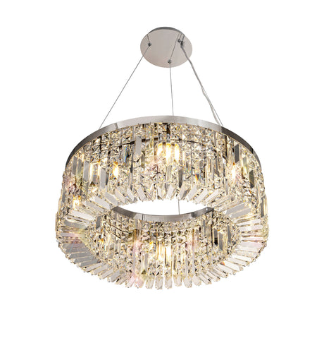 ZOS7087 Zosma Small Pendant 8 Light in a Polished Chrome Finish and Clear Crystal