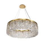 ZOS7187 Zosma Large Pendant 8 Light (16.8kg) in a Gold Finish and Clear Crystal