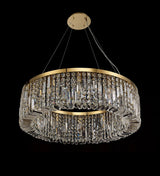 ZOS7187 Zosma Large Pendant 8 Light (16.8kg) in a Gold Finish and Clear Crystal