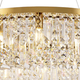 ZOS7187 Zosma Large Pendant 8 Light (16.8kg) in a Gold Finish and Clear Crystal