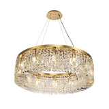 ZOS7187 Zosma Large Pendant 8 Light (16.8kg) in a Gold Finish and Clear Crystal