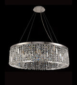 ZOS8087 Zosma Large Pendant 12 Light (16.8kg) in a Polished Chrome Finish and Clear Crystal