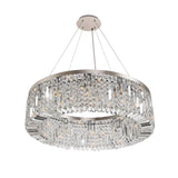 ZOS8087 Zosma Large Pendant 12 Light (16.8kg) in a Polished Chrome Finish and Clear Crystal