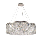 ZOS8087 Zosma Large Pendant 12 Light (16.8kg) in a Polished Chrome Finish and Clear Crystal