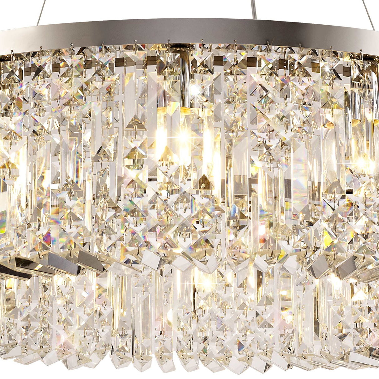 ZOS8087 Zosma Large Pendant 12 Light (16.8kg) in a Polished Chrome Finish and Clear Crystal