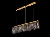 ZOS8187 Zosma Small Linear Pendant 5 Light in a Gold Finish and Clear Crystal