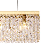 ZOS8187 Zosma Small Linear Pendant 5 Light in a Gold Finish and Clear Crystal