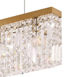 ZOS8187 Zosma Small Linear Pendant 5 Light in a Gold Finish and Clear Crystal