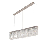 ZOS9087 Zosma Small Linear Pendant 5 Light in a Polished Chrome Finish and Clear Crystal