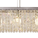 ZOS9087 Zosma Small Linear Pendant 5 Light in a Polished Chrome Finish and Clear Crystal