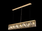 ZOS9187 Zosma Large Linear Pendant 7 Light in a Gold Finish and Clear Crystal