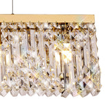 ZOS9187 Zosma Large Linear Pendant 7 Light in a Gold Finish and Clear Crystal